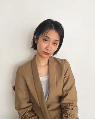 ショート カラー パーマ ヘアアレンジ メンズ キッズ ネイル マツエク・マツパ アイブロウ SALOWIN梅田茶屋町店所属・ウルフレイヤーカット /チヒロのヘアスタイル