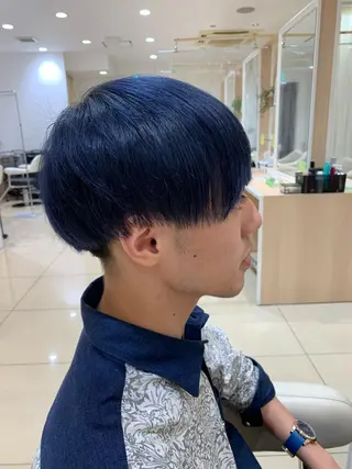 ショート カラー メンズ IwAsh中山所属・✂︎中山ブリーチ・ パーマ✂︎露木智也のヘアスタイル