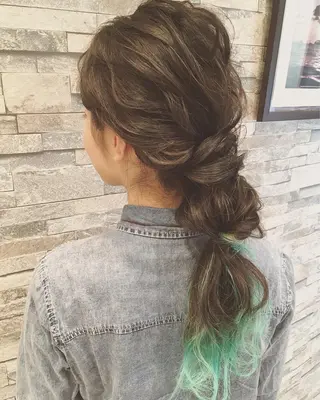 ロング ヘアアレンジ graxi'    グラシー所属・ブリーチ/ハイトーン SERINAのヘアスタイル