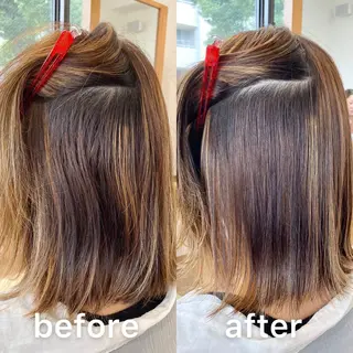 ミディアム パーマ KIZU 髪質改善 オカルト怪談のヘアスタイル