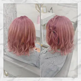 ミディアム ヘアアレンジ ヘアセット/着付け 𓇼 松本 夏美𓇼のヘアスタイル