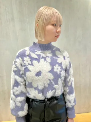 ショート カラー メンズパーマ/ ハイトーン/古川晴輝のヘアスタイル