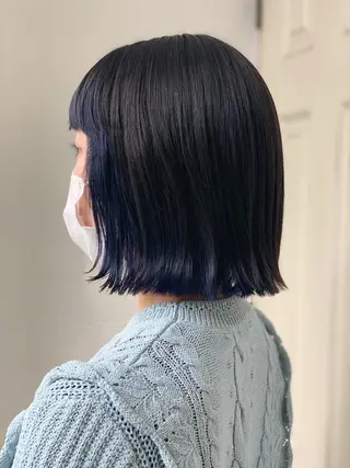 ミディアム カラー fio マナミのヘアスタイル