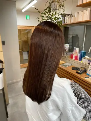 ロング カラー アライ レンカのヘアスタイル