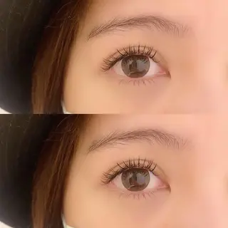 マツエク・マツパ 肌に馴染むハイトーン /ミルクティーカラーのヘアスタイル