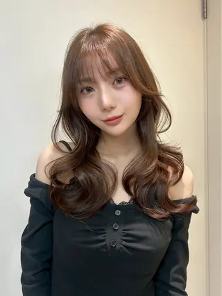 ロング カラー 🎀大川 錬🎀 ブリーチなしWカラーのヘアスタイル