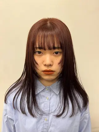 ロング レイヤーカット/ パーマ‪/表参道のヘアスタイル