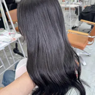 ロング カラー ヘアアレンジ ブリーチなしカラー /ベージュ/安形翔のヘアスタイル