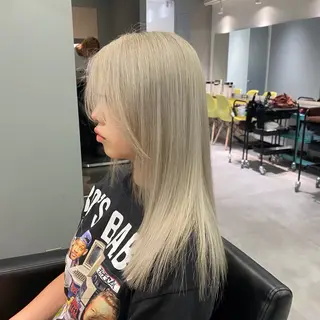 セミロング カラー 矢島颯哉/ハイトーン ブリーチカラー💎のヘアスタイル