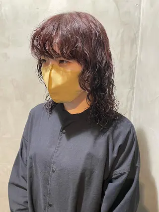 セミロング カラー ヤマモト マイのヘアスタイル