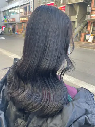 セミロング カラー 韓国ヘア🦋 MIYUのヘアスタイル