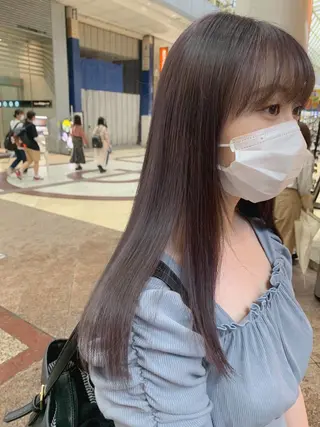 セミロング カラー ヘアアレンジ ブリーチなし/ レイヤー🌿runaのヘアスタイル