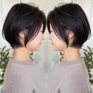 ショート カラー 京都大人女性ショート 徒歩1分/秋山のヘアスタイル