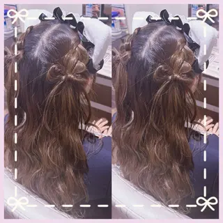 ロング ヘアアレンジ エクステ♡ヘアメ 内村麻衣のヘアスタイル