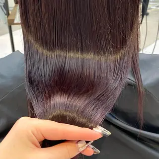 ロング カラー 酸性ストレート・ メンズ 三原 楊子のヘアスタイル