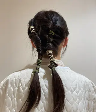 カラー ヘアアレンジ 高発色ブリーチ/ ハイレイヤー🪽aiのヘアスタイル