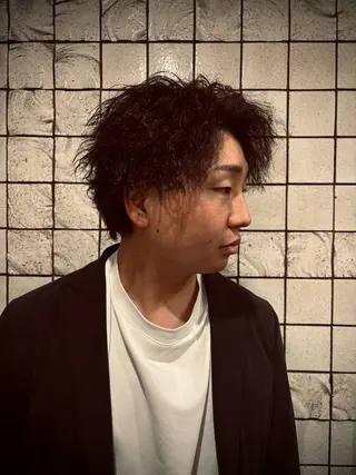 ショート パーマ メンズ ヒロ銀座 miu 7/1から新宿店のヘアスタイル