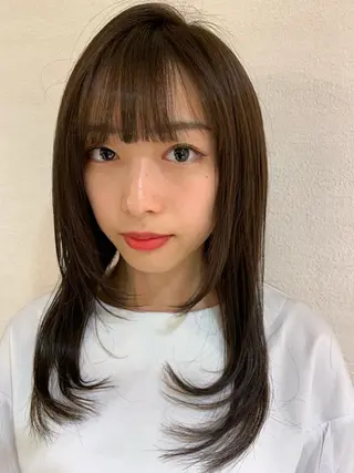 ロング カラー パーマ ヘアアレンジ ネイル マツエク・マツパ レイヤー＆カラー 人気美容師倉崎涼のヘアスタイル