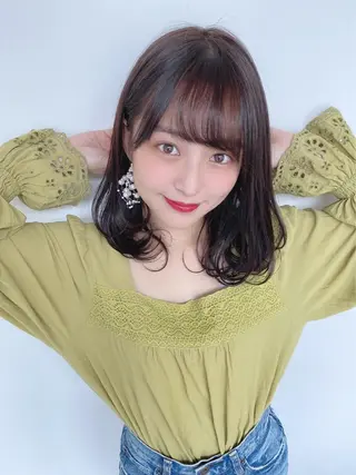 セミロング カラー ヘアアレンジ 女性が憧れる ショート/角田愛和のヘアスタイル