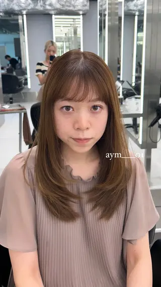 セミロング 銀座/韓国ヘア🤍 レイヤーAYUMIのヘアスタイル