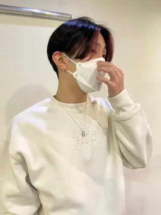 カラー メンズ silo所属・silo MOKA 顔周りカット🦦のヘアスタイル