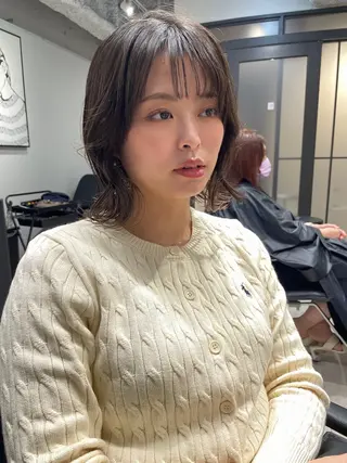 ミディアム カラー 髪質改善will hairdesignのヘアスタイル