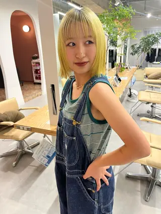 ミディアム カラー momoca 暖色カラー/ボブのヘアスタイル