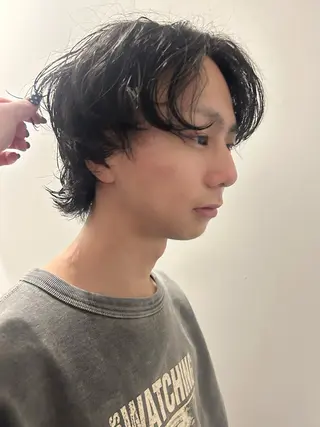 メンズ かおん/パーマ \ウルフパーマのヘアスタイル