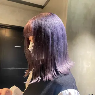 セミロング カラー デザインカラー❤︎ イシイレイのヘアスタイル