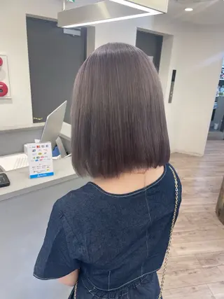 ミディアム ♡似合わせハイトーン ♡maiのヘアスタイル