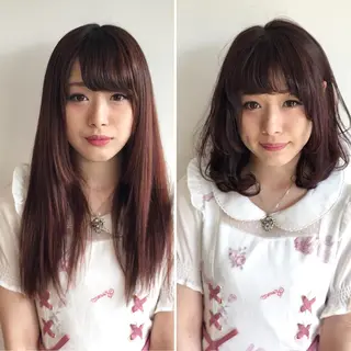 ミディアム カラー ハイトーン/レイヤー /ケアブリーチ石川治のヘアスタイル