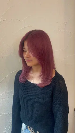 ミディアム カラー hair musee所属・musée 柱店のヘアスタイル