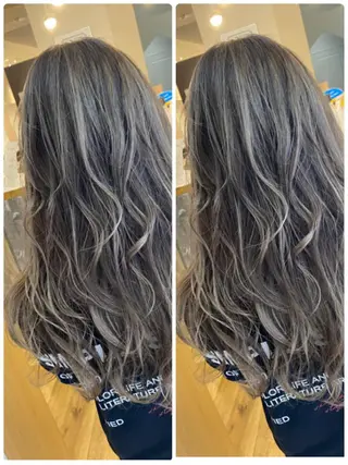 セミロング カラー AVANCE京橋所属・ハイトーンヘア/ 島崎　タクミのヘアスタイル