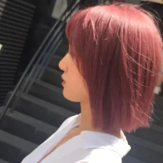 ショート カラー ホワイト&レイヤーカ ットエクステ長畠俊輔のヘアスタイル