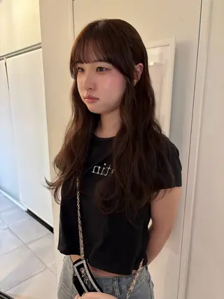 ロング 落合 智登世/ カラーモデル募集中のヘアスタイル