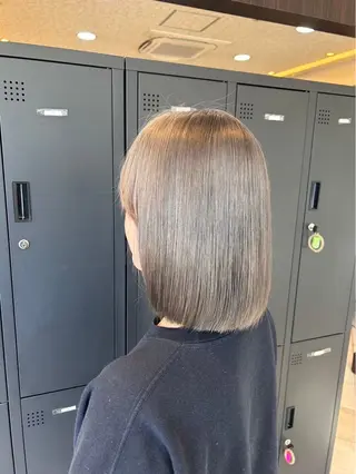 カラー うる艶&縮毛矯正 ⟡.·小林理菜⟡.·のヘアスタイル