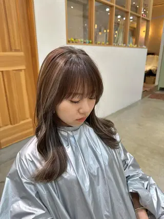 ロング カラー ハイトーンレイヤー 🥇稲垣颯太のヘアスタイル