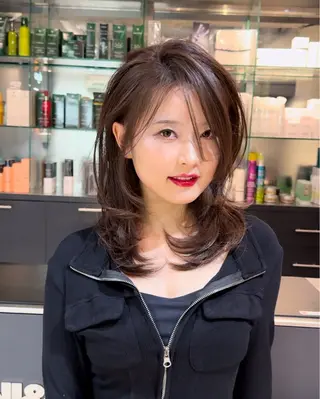 ミディアム レイヤーカット/ 堀匠吾のヘアスタイル