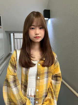 ロング カラー 似合わせ小顔レイヤー 🎀nonokaのヘアスタイル