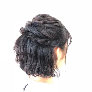 ミディアム ヘアアレンジ これた🧸ヘアメ職人 ♡髪質改善♡カラーのヘアスタイル