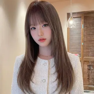 セミロング 縮毛矯正/レイヤー カット⭐️SHOTAのヘアスタイル