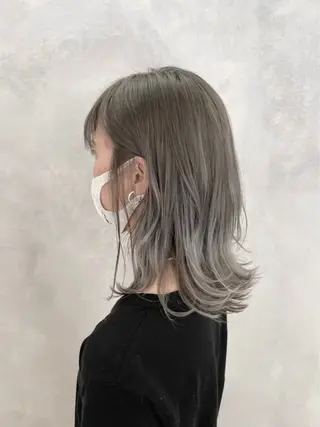 ミディアム カラー FiNbyallure 池袋所属・シアカラー×髪質改善 ミニモ限定/浦前翼のヘアスタイル