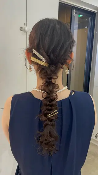 セミロング カラー ヘアアレンジ 梅田 /透明感カラー 🤍narumiのヘアスタイル