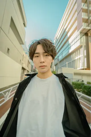 ミディアム カラー メンズ benji仙台所属・KOKI/ ボブ/ パーマ/透明感カラーのヘアスタイル