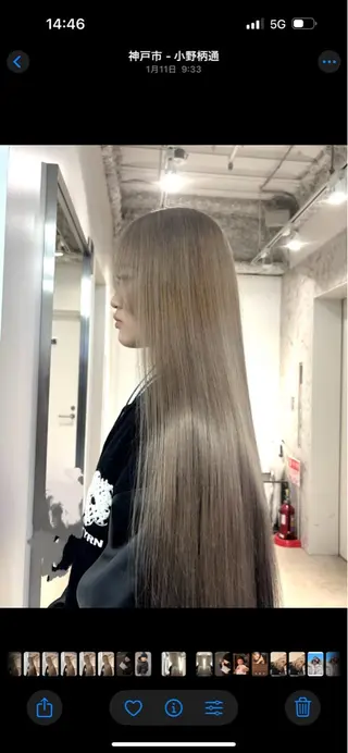 ロング karin💋海外 レイヤー/ハイトーンのヘアスタイル