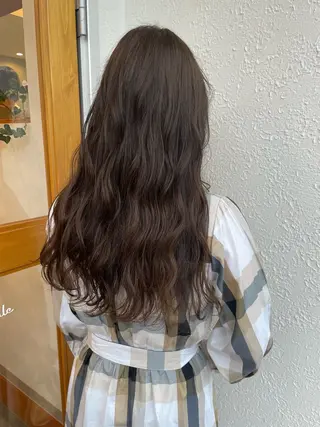 ロング カラー パーマ Lita. hairdesign所属・kako /透明感カラー🤍のヘアスタイル