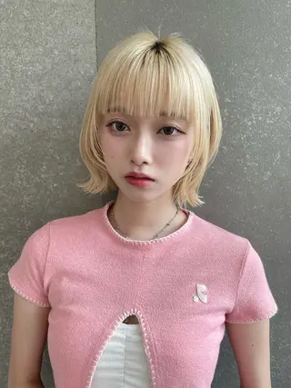 ミディアム カラー Aster れおんのヘアスタイル