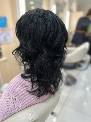 ミディアム パーマ ボブ•ショートカット 草野太一のヘアスタイル