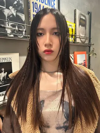 ロング ヘアアレンジ デザインカラー❤︎ イシイレイのヘアスタイル