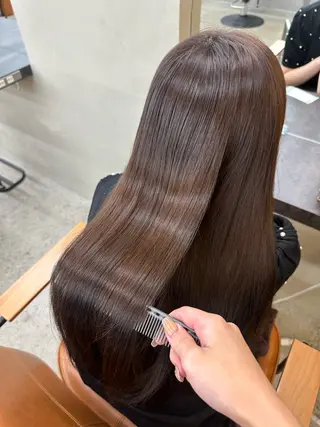 ロング カラー パーマ 盛れる顔周り /透明感/かりん🎀のヘアスタイル